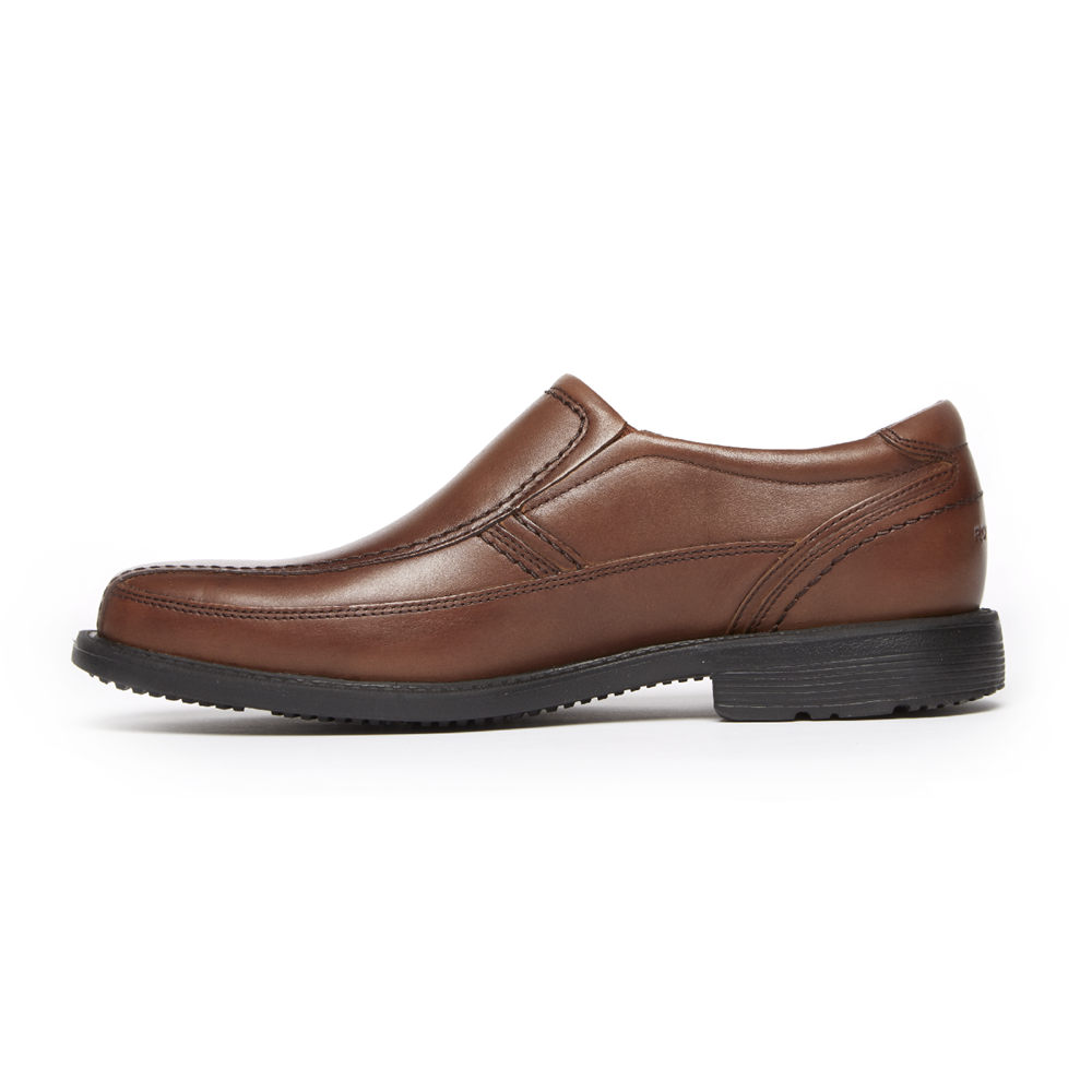 Rockport Singapore Mens Slip-On - Style Leader 2 Bike Toe Brown - SD7190435